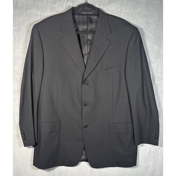 Canali Other - Canali Blazer Mens Black Wool Sport Coat Jacket Italy Luxury 56R Italy 46R US